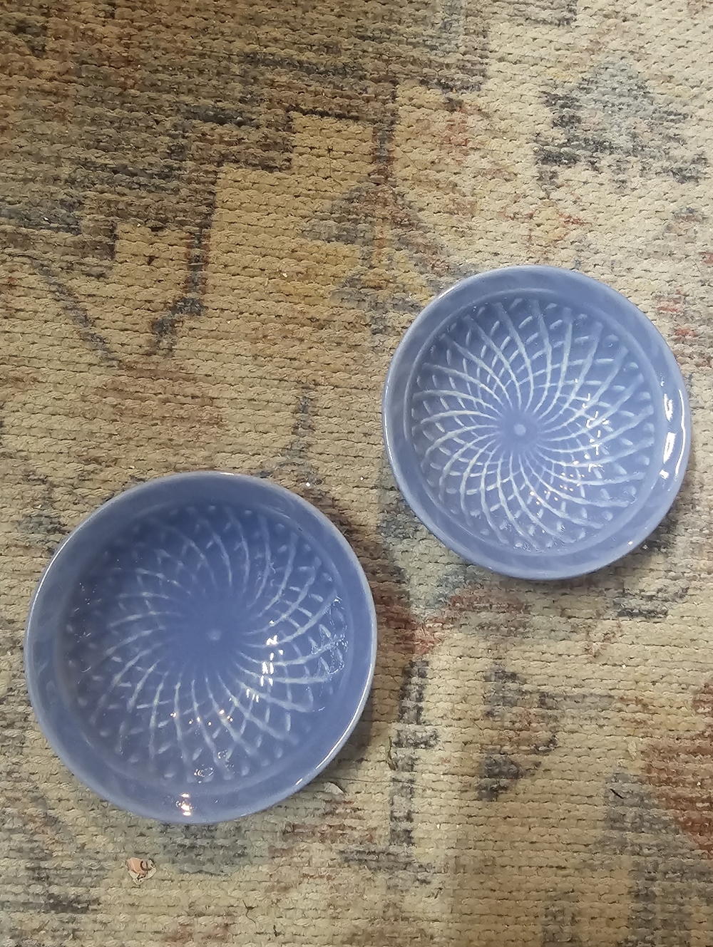 Homer Laughlin Fiesta Harlequin Basketweave Nut Dish Bowl Set of 2